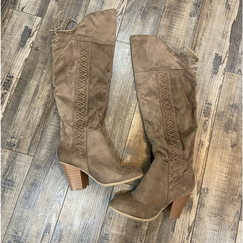 Taupe Knee High Boots